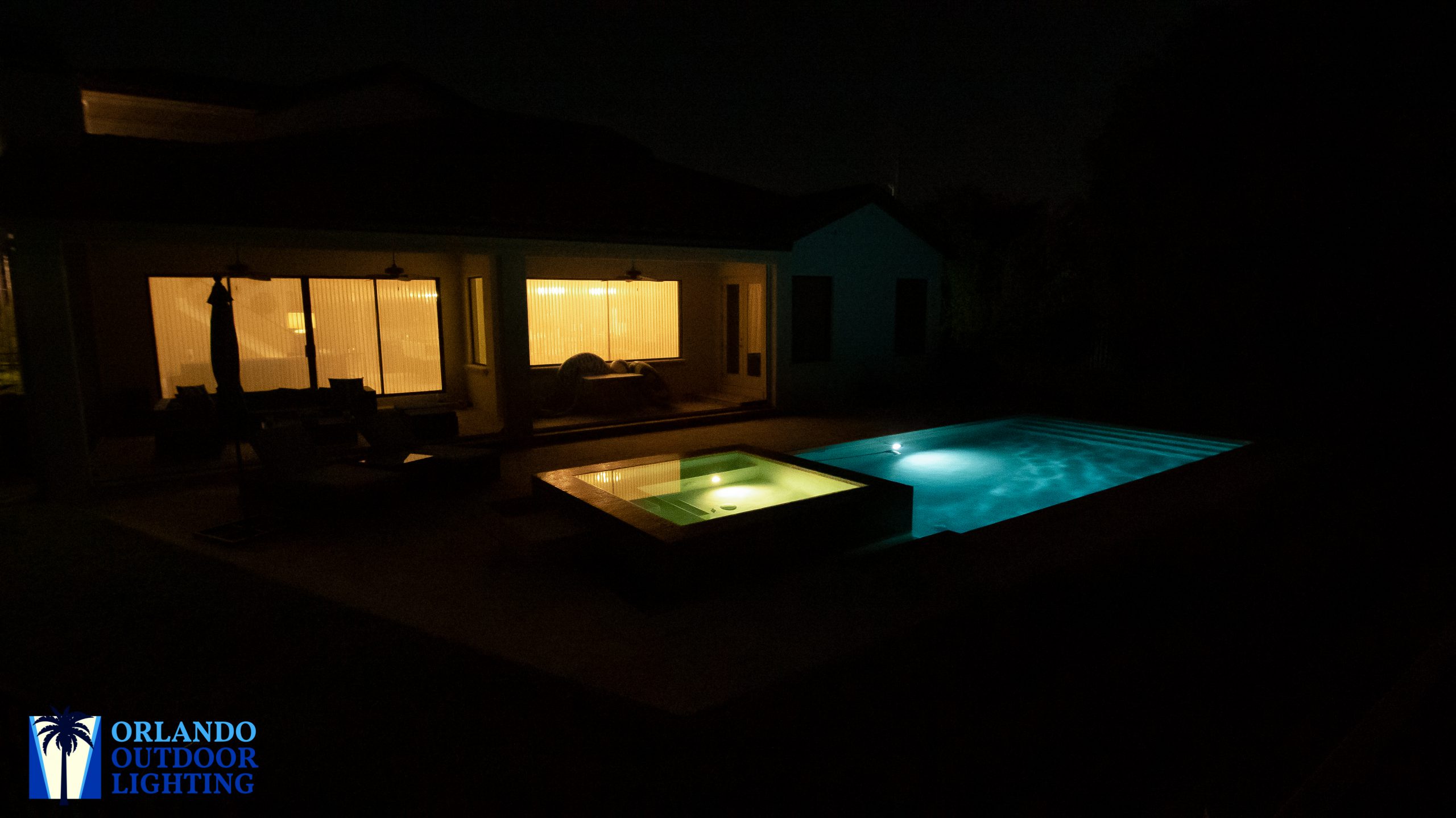 Pool and deck lights off
