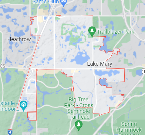 Map Lake Mary