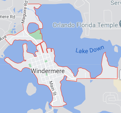 Map of Windermere
